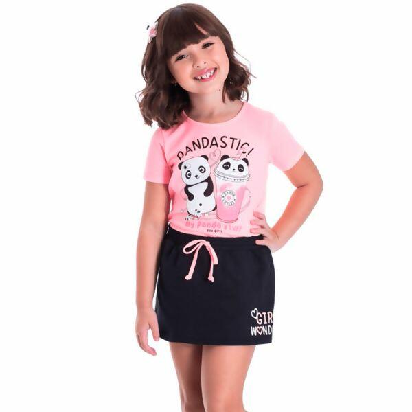 7785 Short Saia Moletom  GIRL WOND  4-8  Rechsul Kids