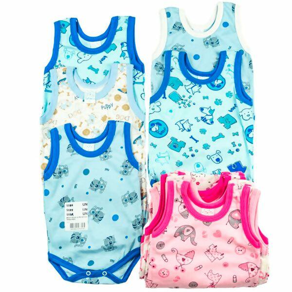 Kit Body Feminino Regata  ESTAMPADO 12unid.  P ao G  Petutinha  |  5051