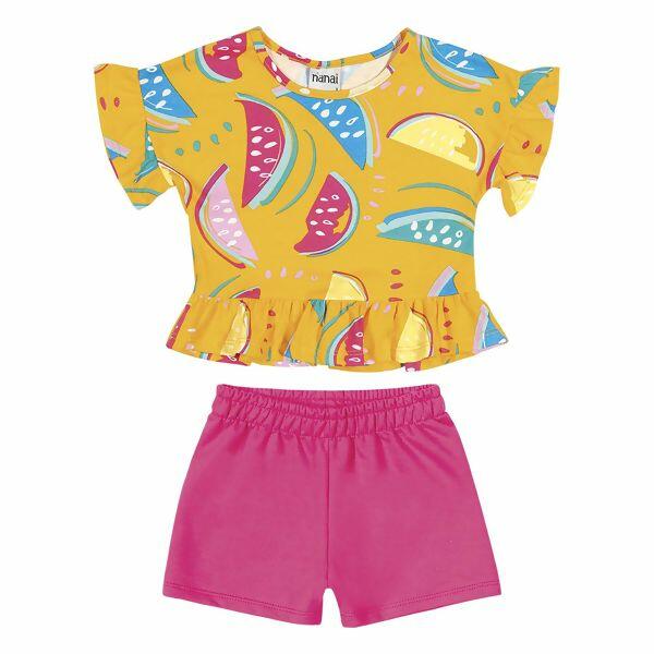 Conjunto Feminino Infantil   Melancia   1 ao 3    Kyly Nanai  |  601104