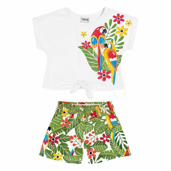 Conjunto Feminino Infantil  Araras  1 ao 3     Kyly Nanai   |   601116       VE2023